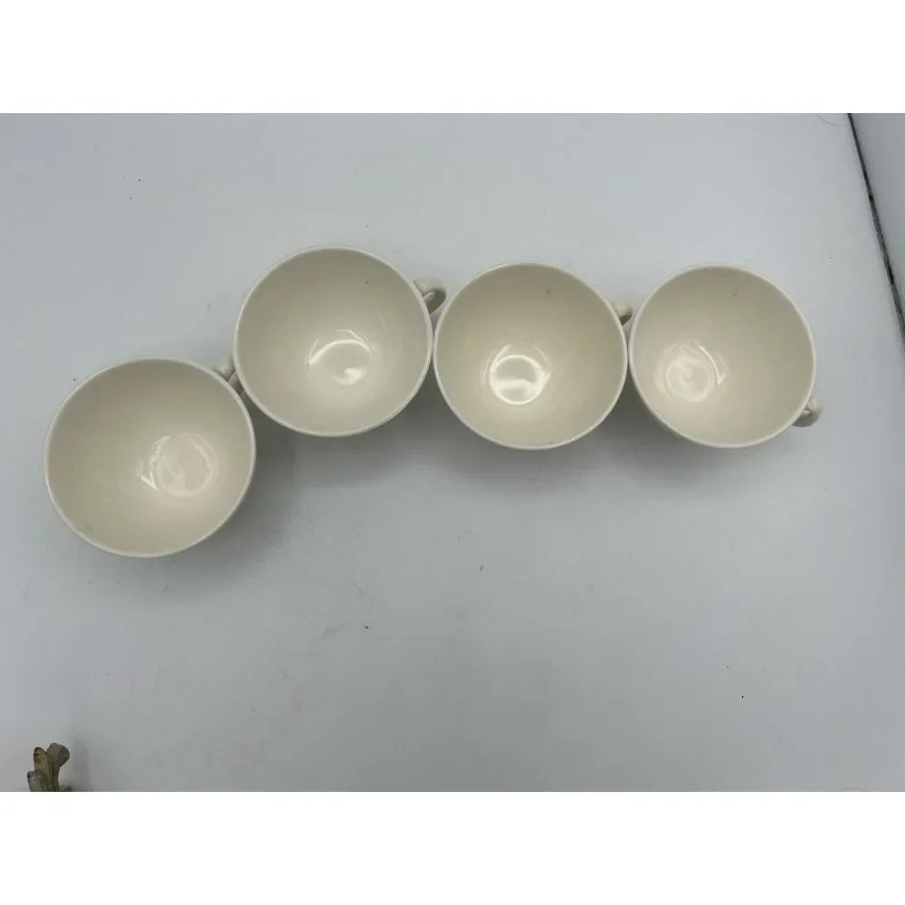 Steubenville‎ Pottery Fairlane Coffee Teacups Vintage 4 Pc set Very Nice